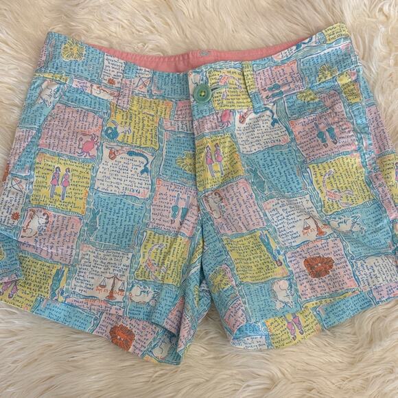 Lilly Pulitzer Callahan Shorts Lilly Loves Hawaii Sz 00 EUC Beach Preppy Coastal - Picture 3 of 8